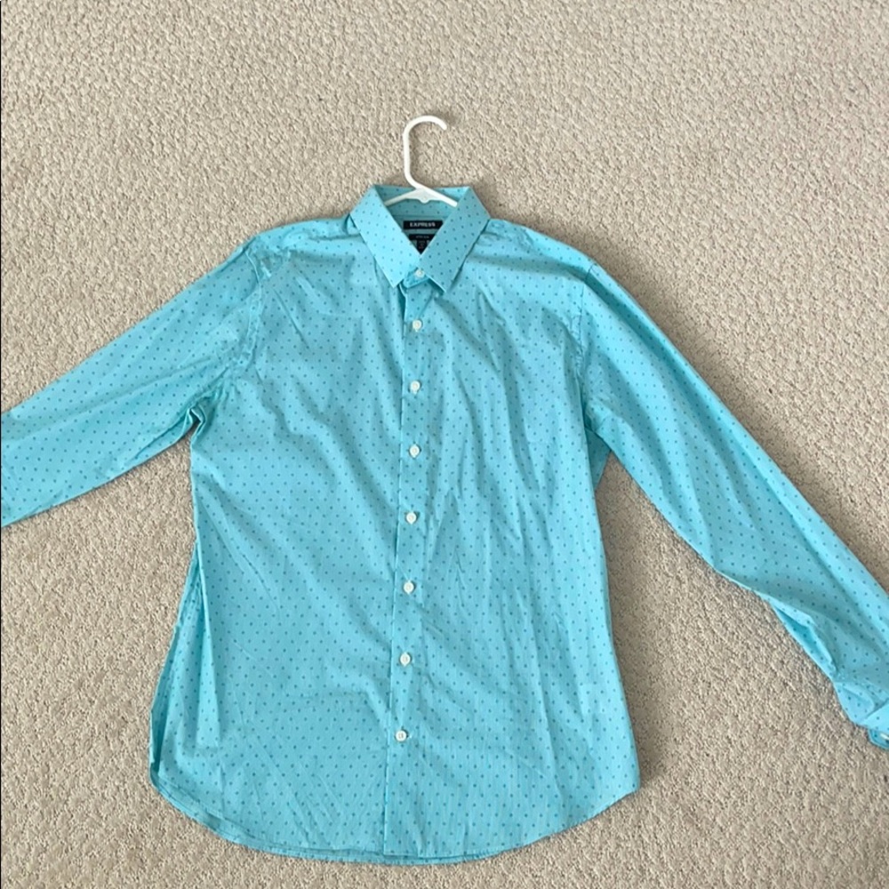 Express classic print button down in large
